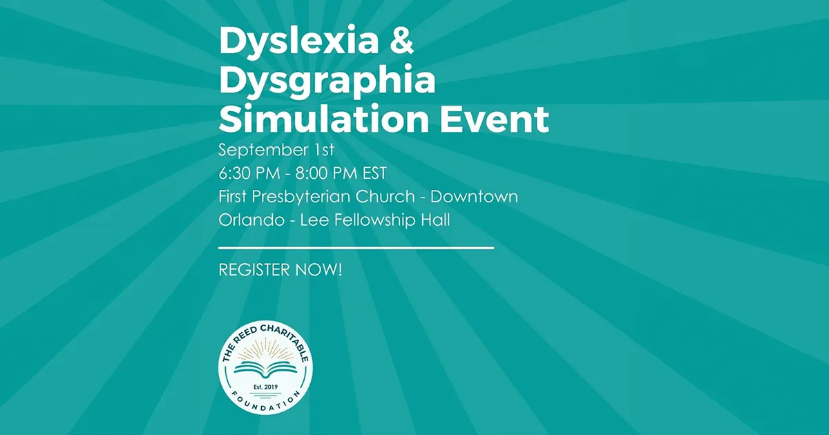 Dyslexia Simulation Event flyer