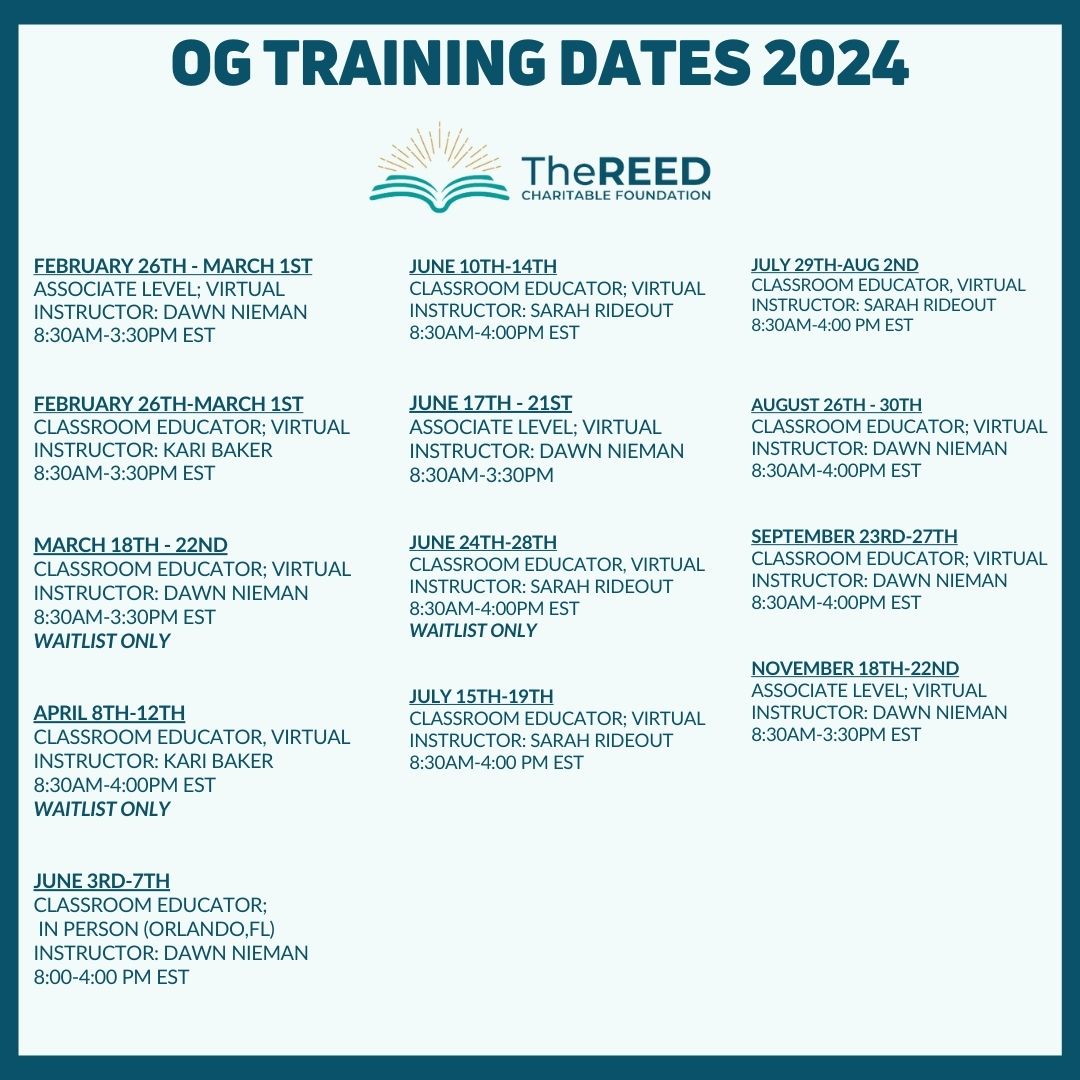 OG Training Calendar